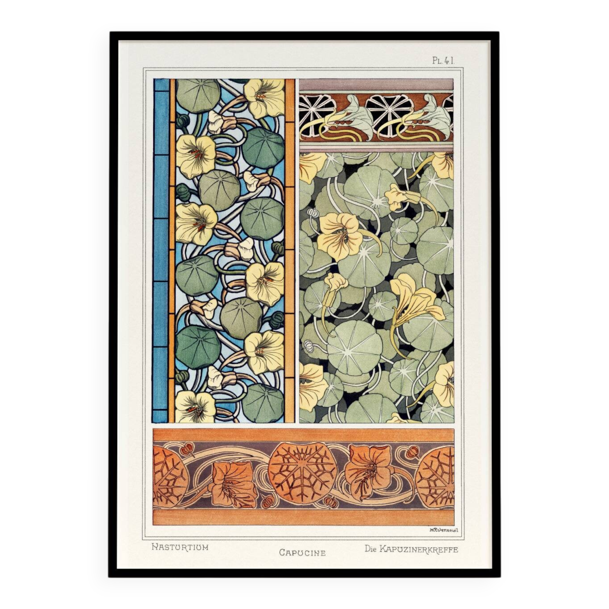 Poster "Capucine", based on an Art Nouveau lithograph from 1897.