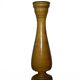 Brown wooden vase from the 1940s, turned, with an elongated silhouette and moulded base.