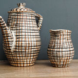 Coffee maker and 1950s milk pot