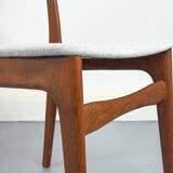 Chaises de salle à manger en teck danois par Schionning & Elgaard, années 1960, ensemble de 4