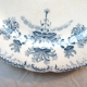 Flat plate Terre de Fer Saint Amand, Regency model, in blue