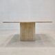 Table basse italienne en travertin, années 1980