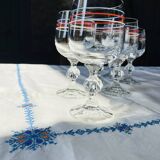 Set of 6 Bohemian crystal glasses