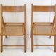 Paire de chaises pliantes vintage italiennes 1970
