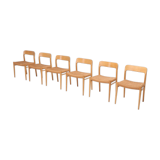 Modern Scandinavian oak chairs by N.O. Muller for J.L. Mollers 1970s