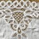White cotton tablecloth with openwork embroidery 160X170 cm