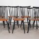Ensemble de 7 chaises arrière à barreaux Pastoe, Nesto et Tapiovaara