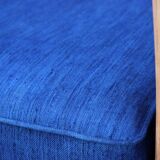 Blue armchair with Scandinavian lines, 50s/60s