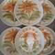 6 flat plates Saint Amand model Isis vintage 1960s 1970s