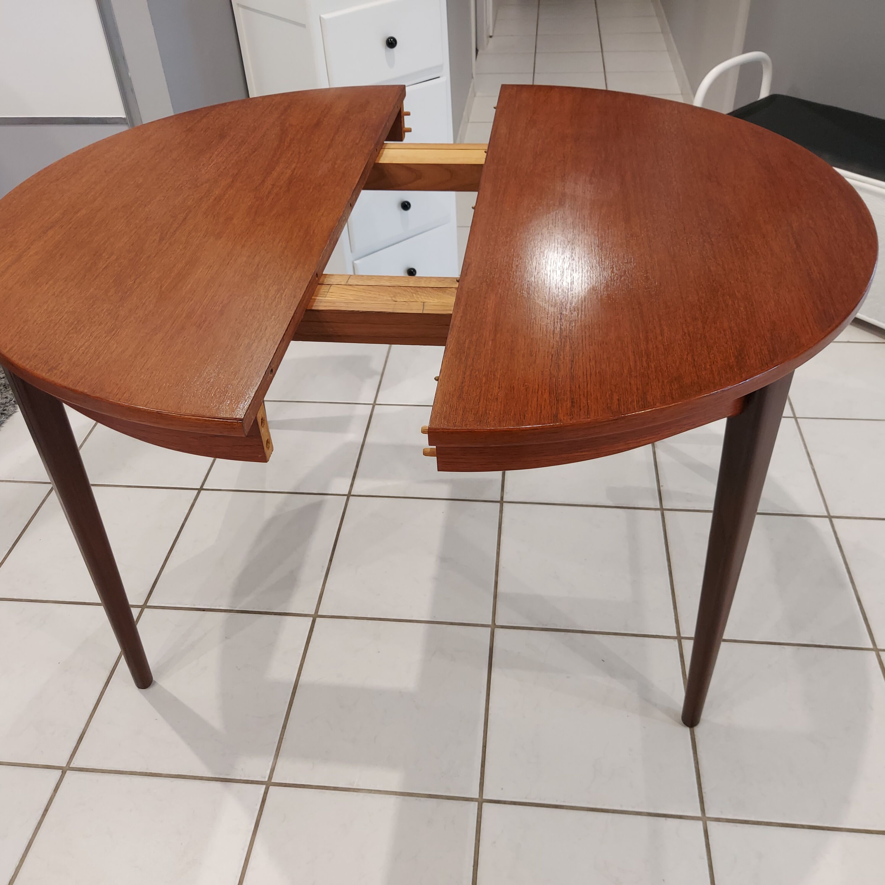 Scandinavian extendable table vintage teak 1960s