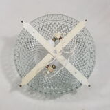 Glass and chrome ceiling light