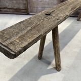 Raw wood bench