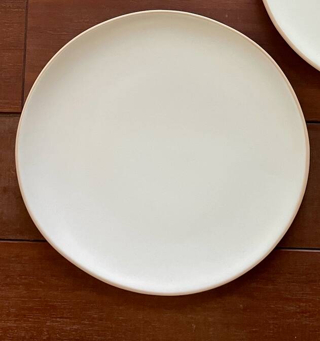 Assiette 26 cm grès blanc