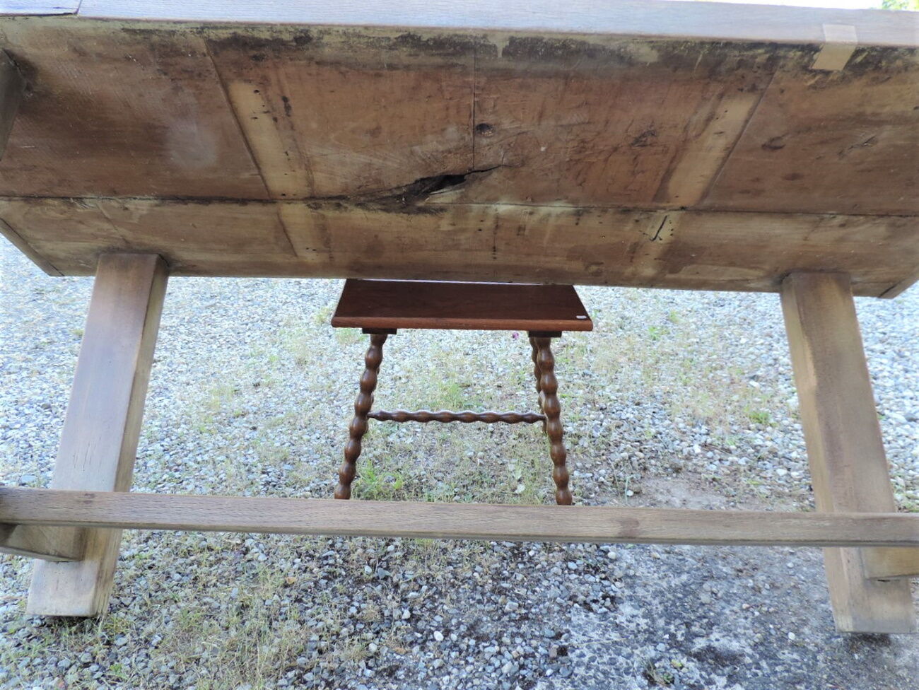 19th century beech farm table