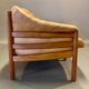Teak and leather sofa scandinavian design 1960