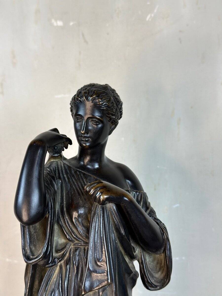 Diane de Gabies, black patinated bronze after the antique