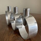 Modernist chrome candle holder from the 70s
