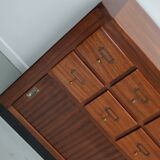 Vintage Mid-Century Dutch Hardwood Shop / Apothecary or Filing Cabinet