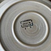Lot of 6 vintage Denby England dessert plates – Brown glazed stoneware and