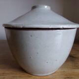Enamelled terracotta pot