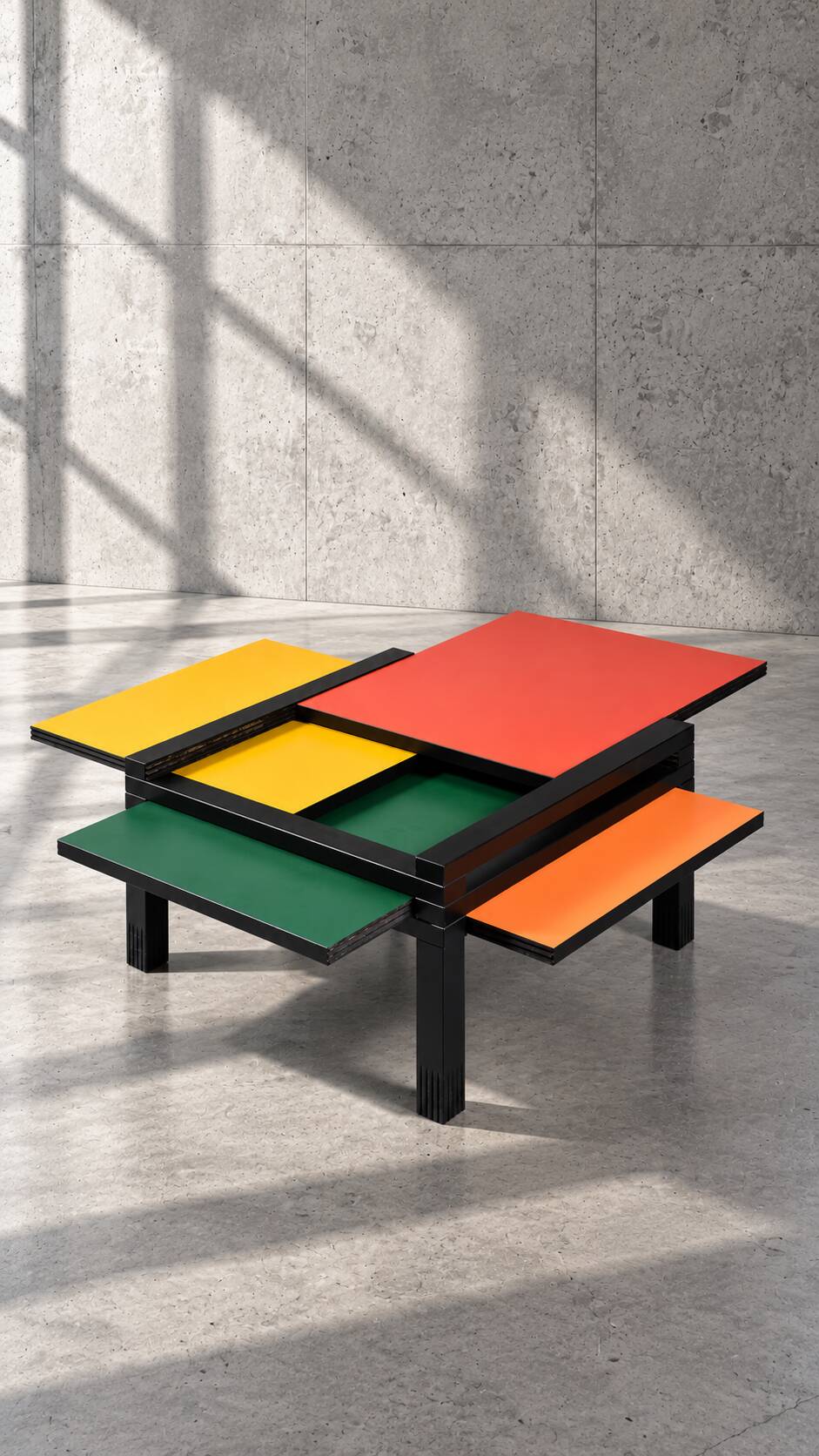 Table basse Bernard Vuarnesson modèle Hexa 1980