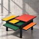 Table basse Bernard Vuarnesson modèle Hexa 1980