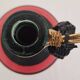 Vintage black and fushia scoubidou bottle
