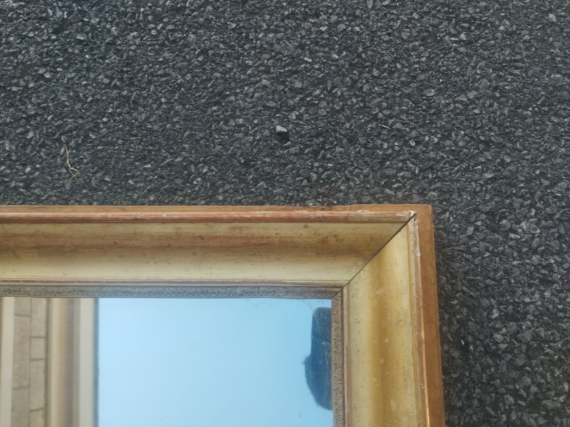 Miroir ancien en stuc doré époque xixeme