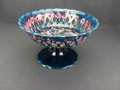 Openwork ceramic fruit bowl from Vallauris