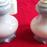 Duo de suspension en opaline bleue