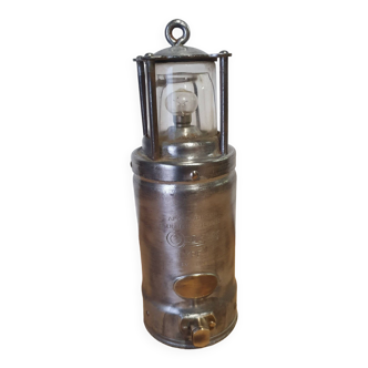Ancienne lampe de sécurité Oldham de mineur ou de marine