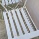 Series of 6 chairs and 1 folding armchair of iron garden bistro