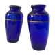 Apothecary bottle pharmacy early XX blue and gold