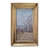Paul Licourt (1846-1937) - Student of Henri Harpignies, Yon and Edmond Petitjean - Oil on cardboard