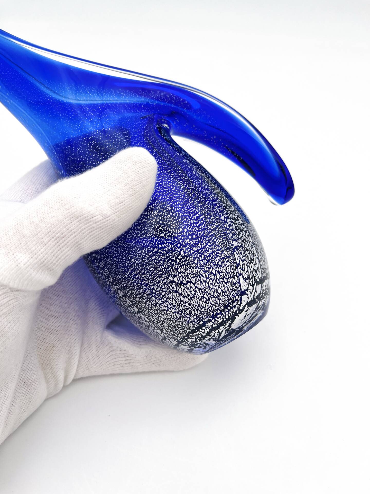 Pichet Colibri Signed Allan Scharff Holmegaard Blue Leaf Silver 27cm