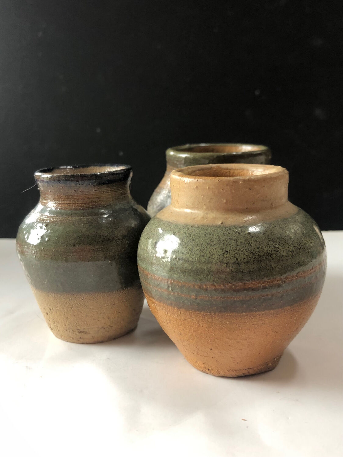 Lot de 3 pots en grès de Jules Guérin