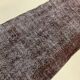 Distressed Turkish Runner 285x70 cm wool Vintage rug, Overdyed Brown