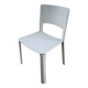 White leather chair. Cidue. Italy. 1980s.