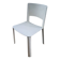 White leather chair. Cidue. Italy. 1980s.
