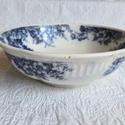 Grande vasque ancienne anglaise A.B & Co modèle May – flow blue floral