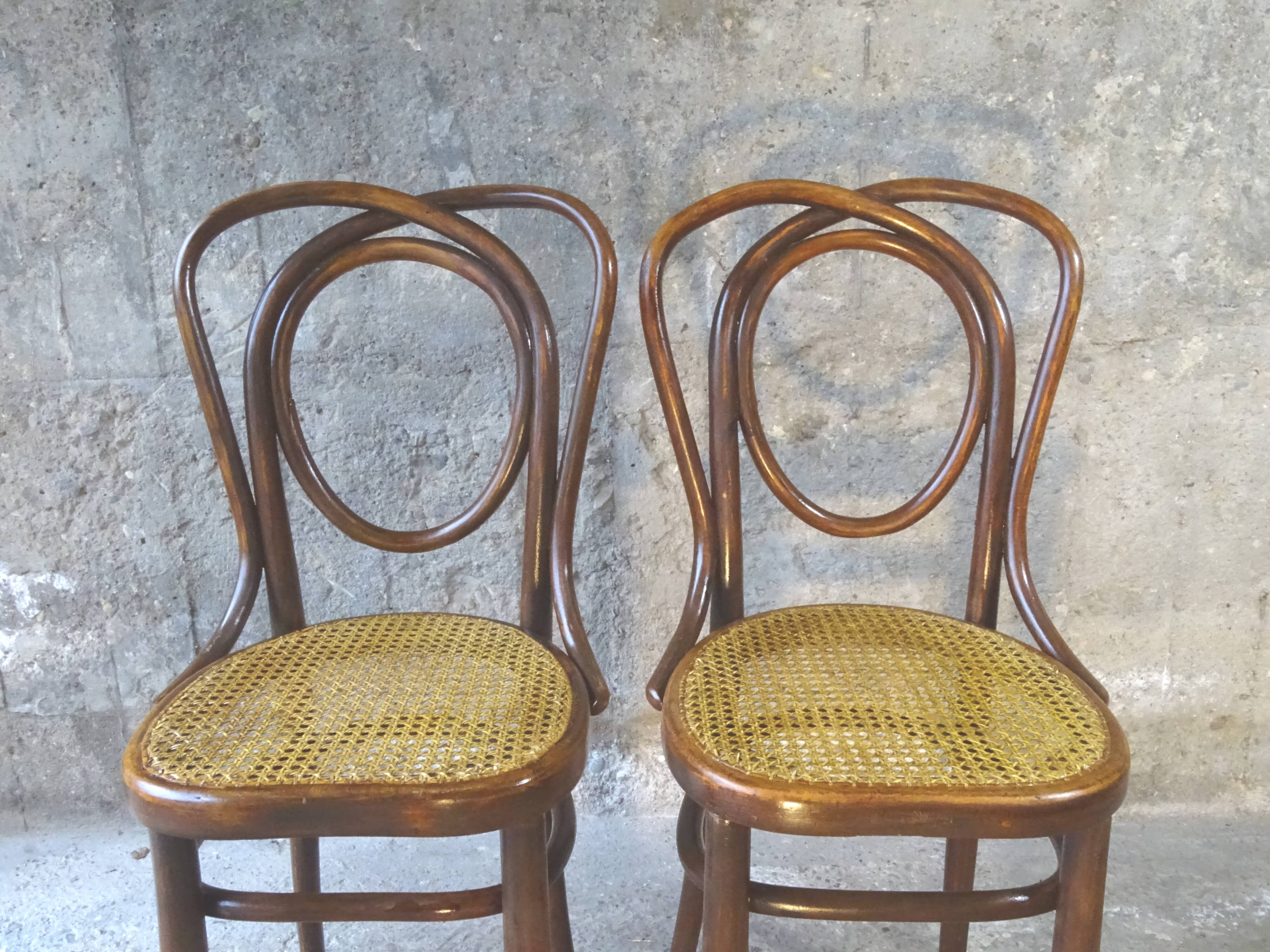 Two chairs no. 46 from kohn/ mundus/thonet circa 1925 cannes,