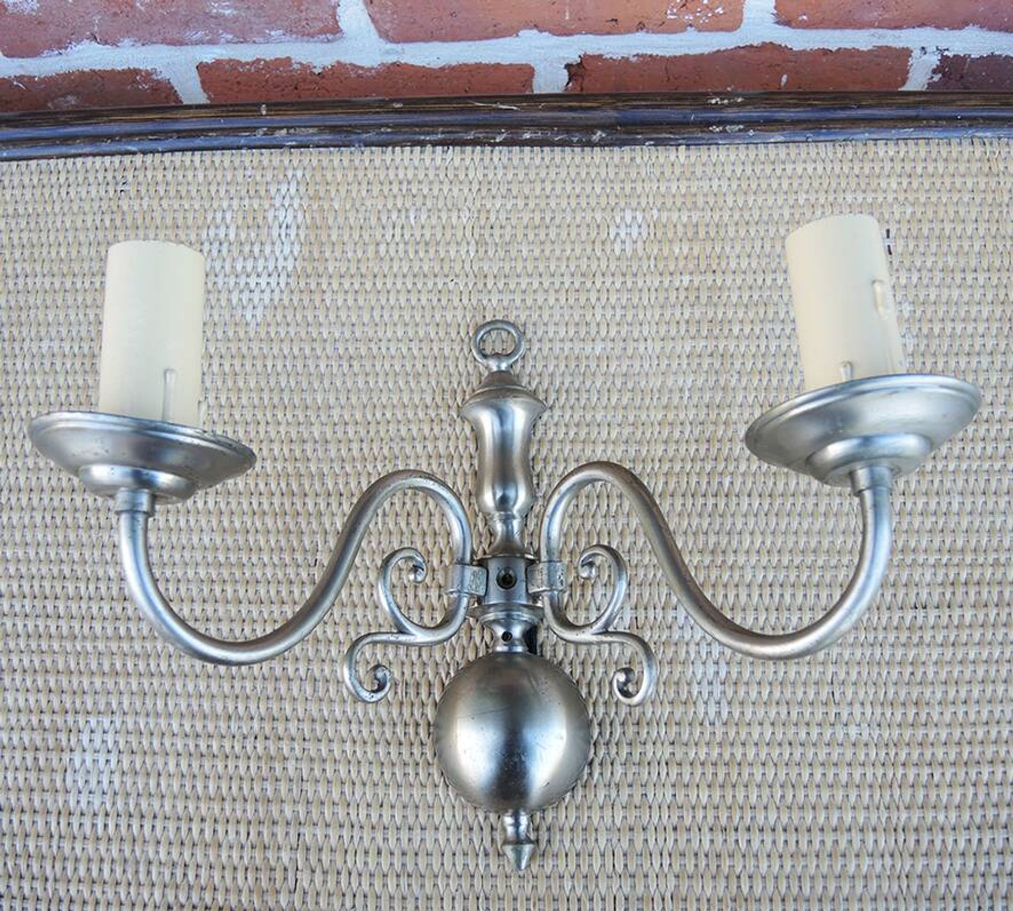 2 anciennes appliques hollandaises 2-ampoules
