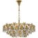 Chandelier in gilded brass and crystal - Palwa - Germany, 1960s