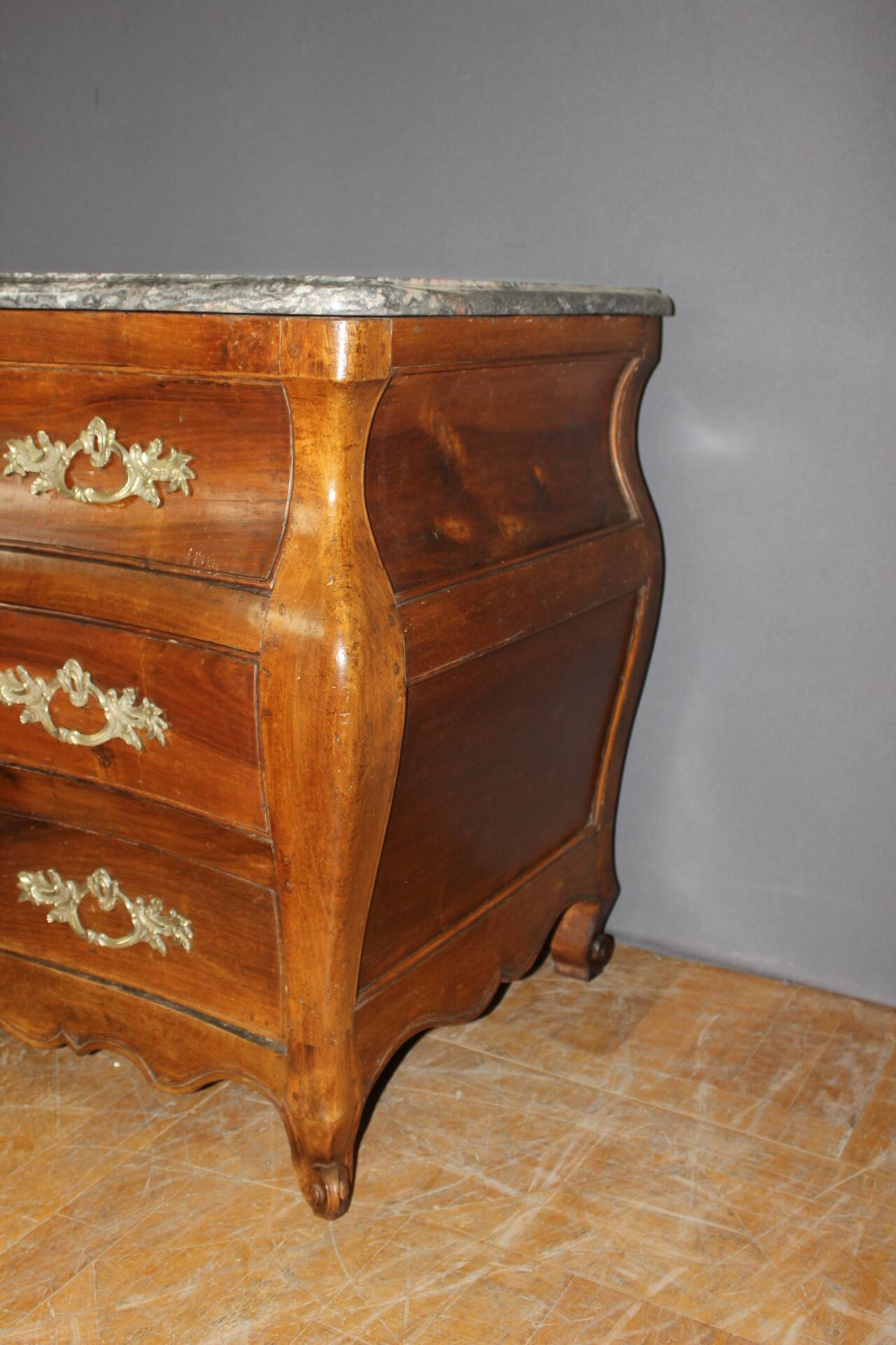 Eighteenth-century walnut tomb commode.