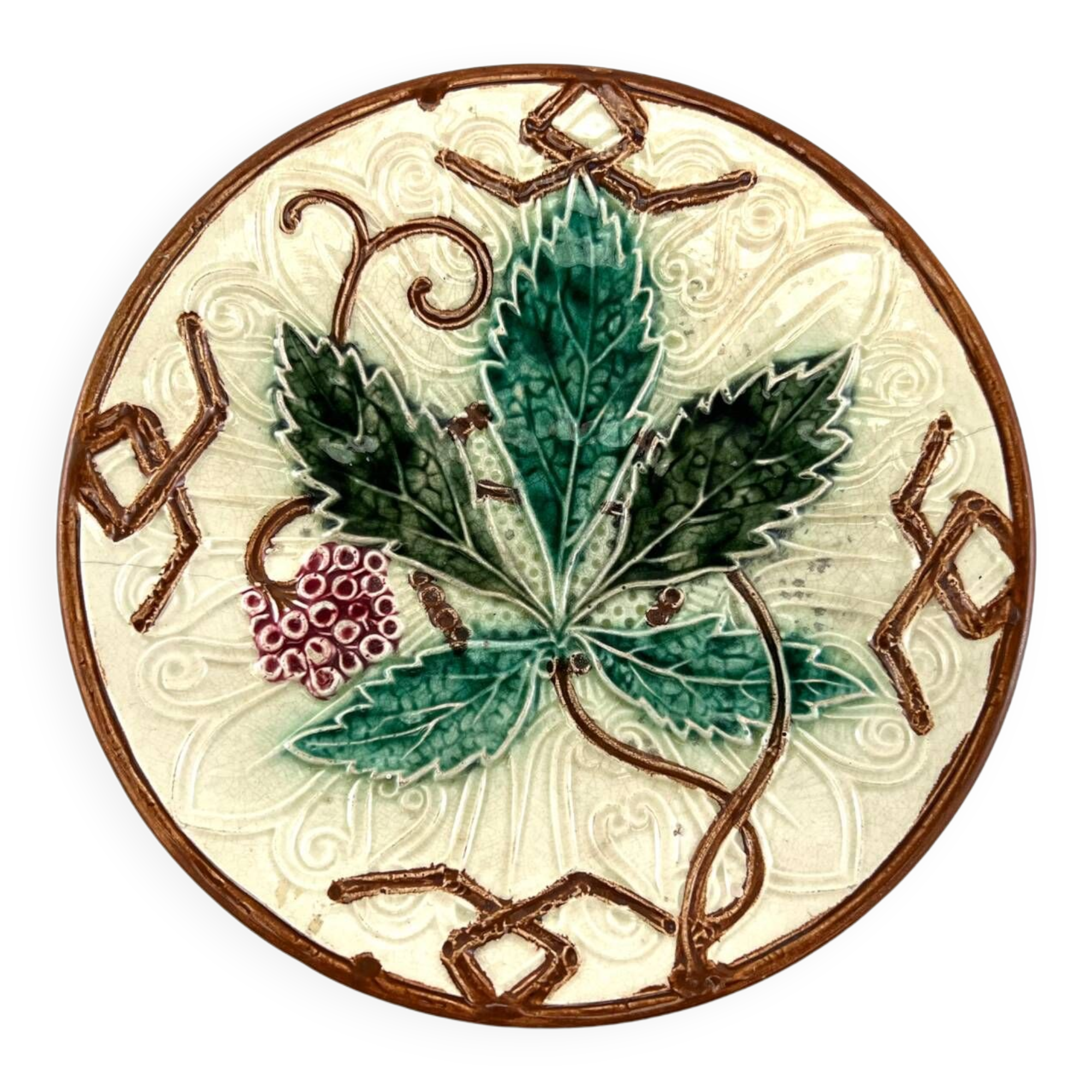 Plate on raspberry slushie compote base