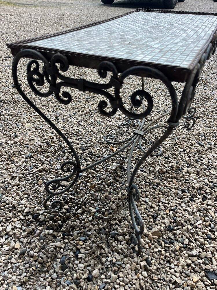 Table de jardin vintage fer forgé