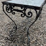 Table de jardin vintage fer forgé