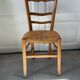 Straw and wood farm chair