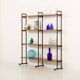 Italian free standing shelving unit or room divider in teak, 1970s