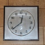 Flash brushed steel wall clock